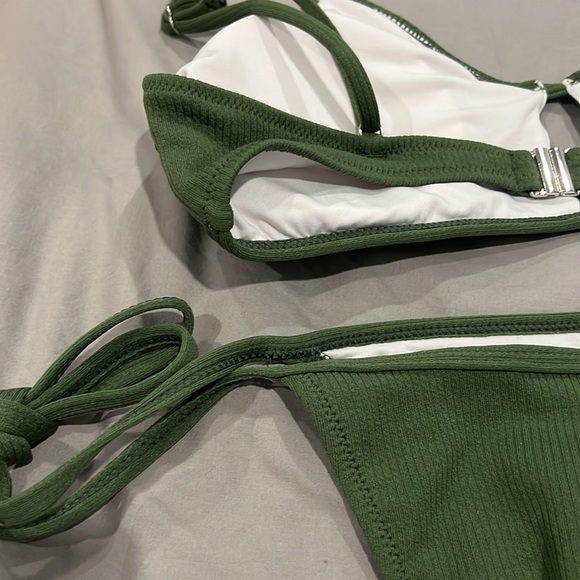 Green Ribbed Bikini - Picture 4 of 5